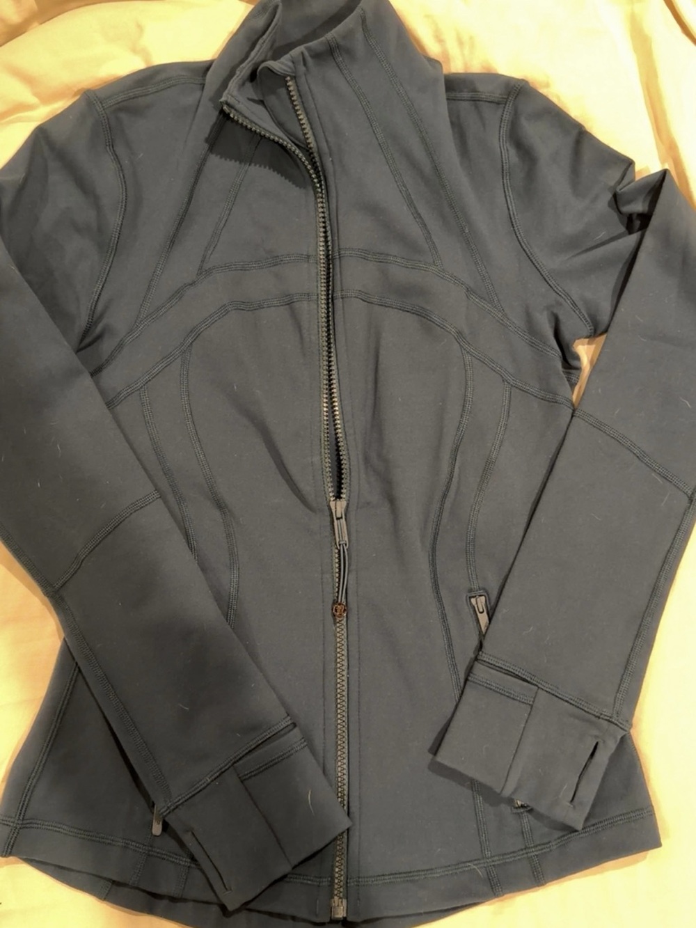 lululemon athletica Navy Zip-Up Bomber Jacket
